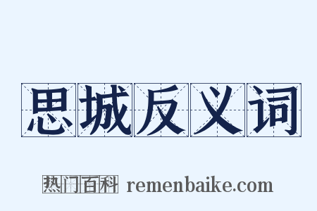 思城反义词是什么意思的图片